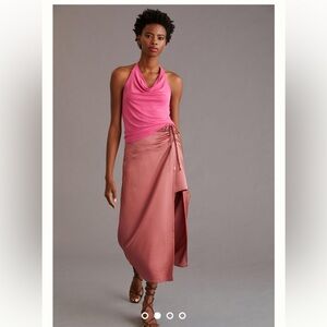 By Anthropologie cowl neck tank, large
